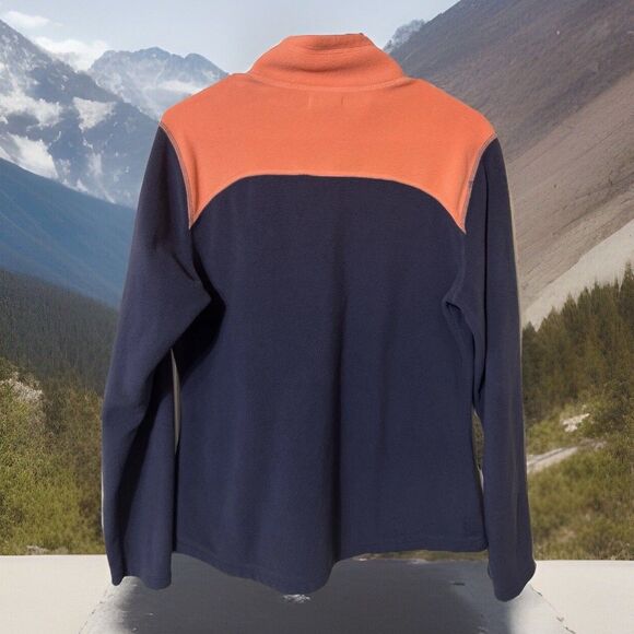 Old Navy Womens Jacket Fleece Pullover Navy Collar 1/4 Zip L - Picture 2 of 3